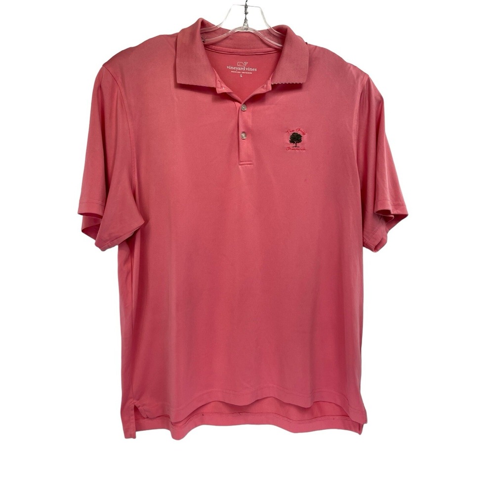 Vineyard Vines/ The Griff Greenwich Mens large Pink Golf Polo Shirt (X42) NW/OTs